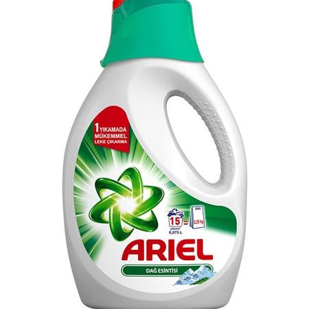 ARIEL WASHING LIQUID MOUNTAIN BREEZE 15 WASHES 975 ML