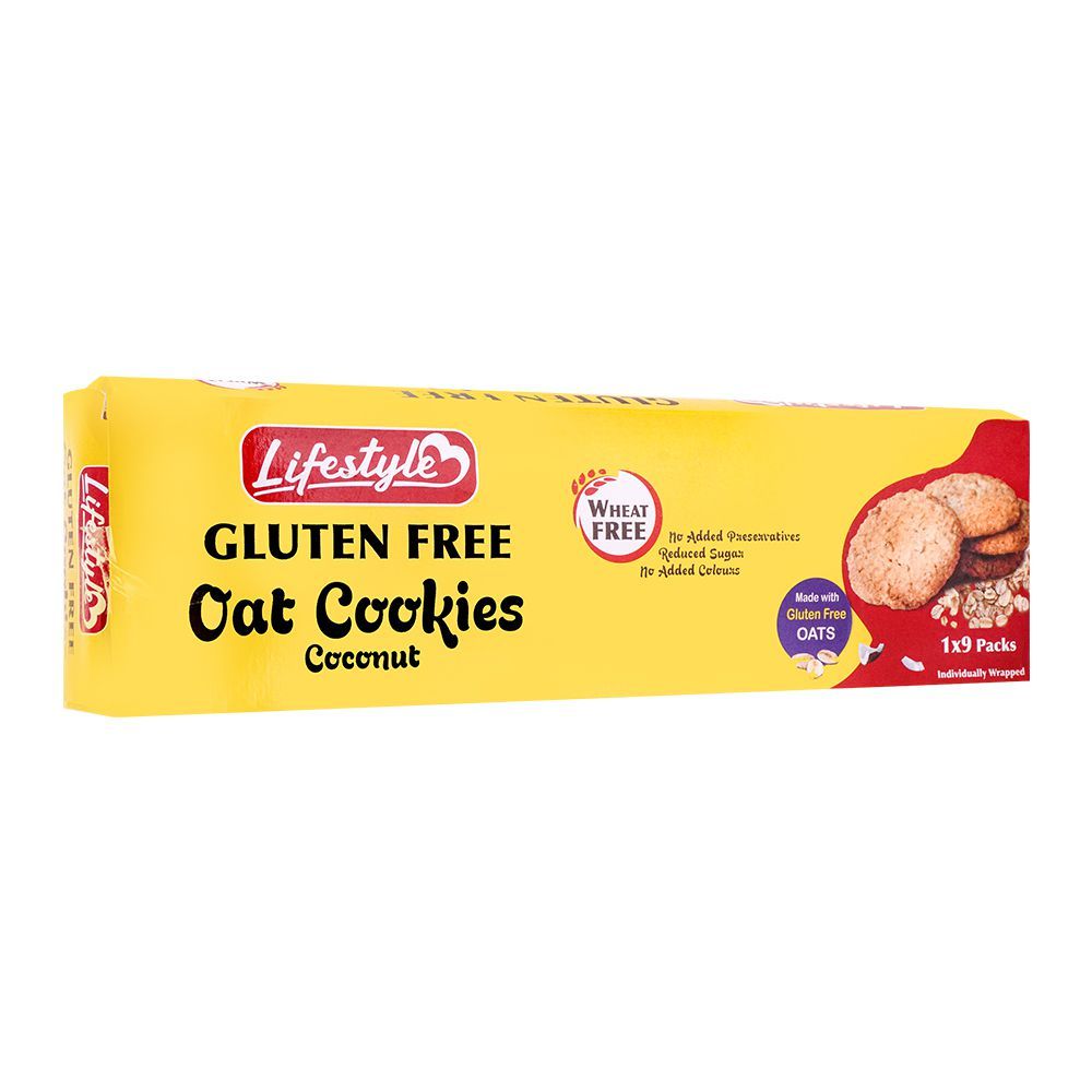 LIFESTYLE GLUTEN FREE COCONUT OATS COOKIES 9PCS 100 GM