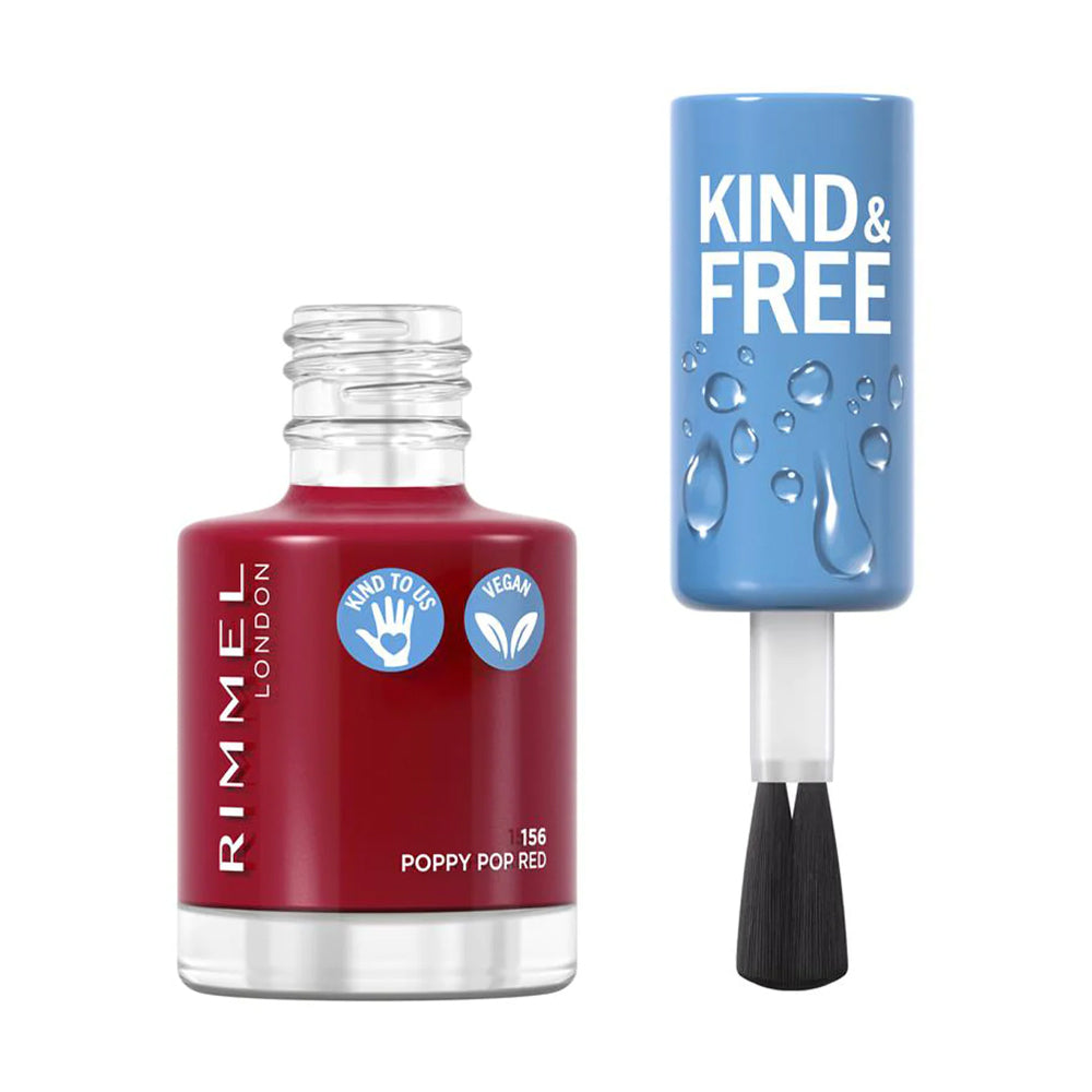 RIMMEL KIND & FREE - NAIL POLISH - 156 POPPY POP RED
