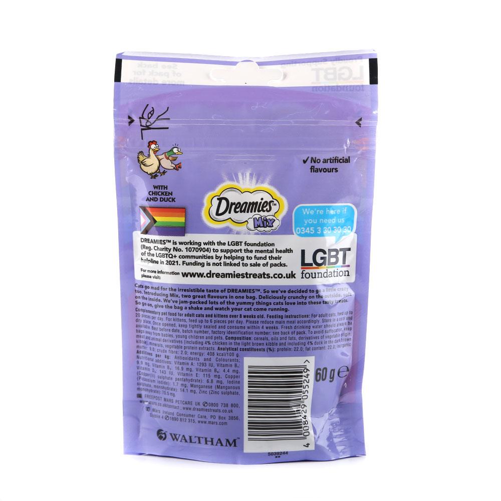 DREAMIES CAT FOOD CHICKEN AND DELECTABLE MIX 60 GM