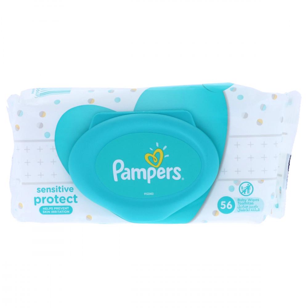 PAMPERS BABY WIPES SENSITIVE 56 CLIP WIPES