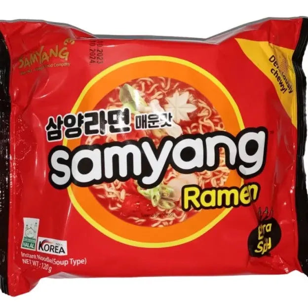 SAMYANG HOT NOODLE RAMEN SPICY FLAVOUR 120GM
