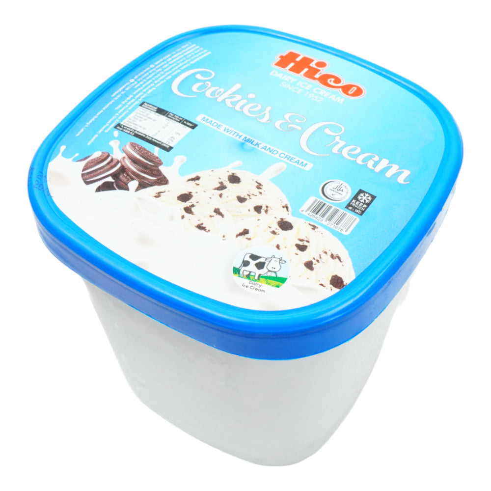 HICO COOKIES Â N CREAM ICE CREAM FAMILY BUCKET 1.5 LTR