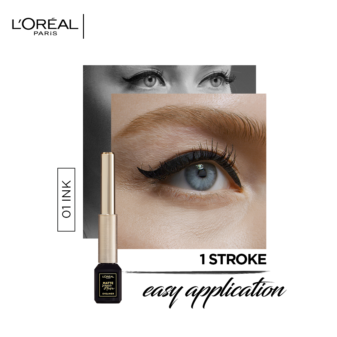LOREAL MATTE SIGNATURE EYELINER 01 BLACK SIGNATURE