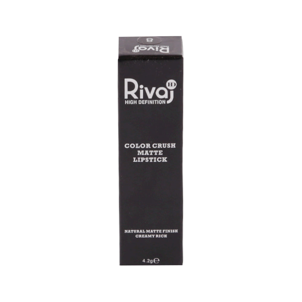 RIVAJ HD COLOR CRUSH MATT LIPSTICK NO.8