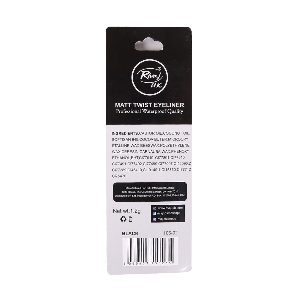 RIVAJ MATT TWIST EYELINER BLACK 1.2 G