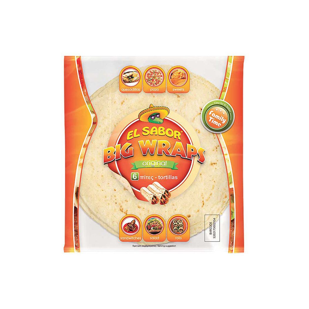 EL SABOR BIG WRAPS BREAD ORIGINAL 6PC 420 GM