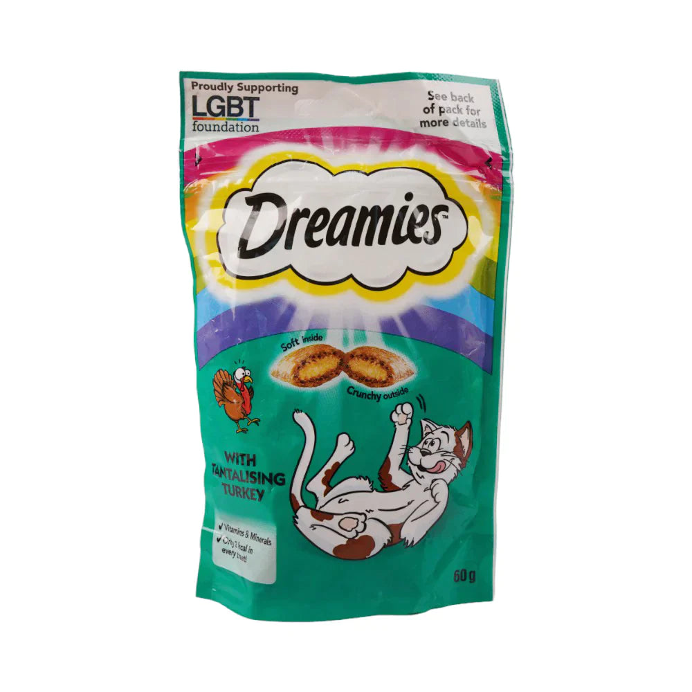 DREAMIES CAT FOOD TANTALISING TURKEY 60 GM