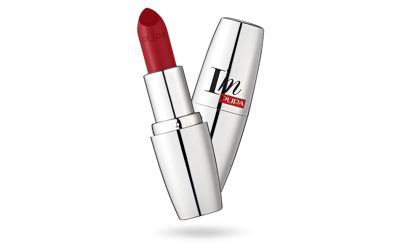 PUPA I M PURE COLOR LIPSTICK ABSOLUTE SHINE RED POP