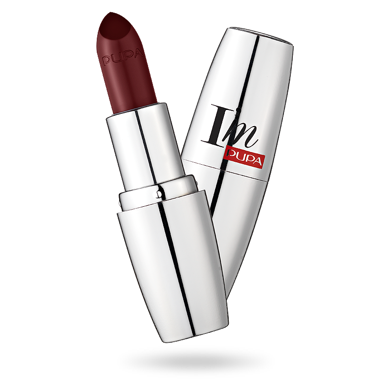 PUPA I M PURE COLOR LIPSTICK ABSOLUTE SHINE BURGUNDY