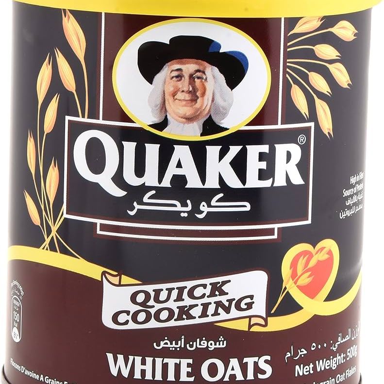 QUAKER CEREAL WHITE OATS TIN 500 GM