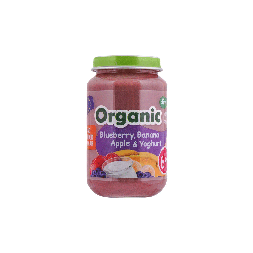 DEVA BABY FOOD BLUEBERRY BANANA APPLE & YOGHURT 6+ MONTH OR
