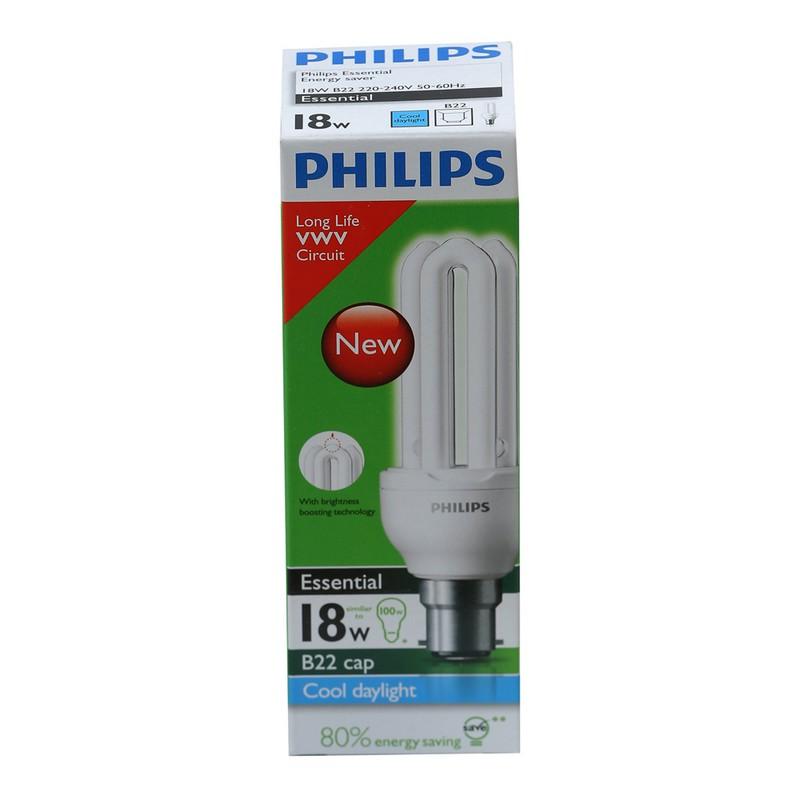 PHILIPS ENERGY SAVER ESSENTIAL 18 WATT COOL DAYLIGHT B22 PC