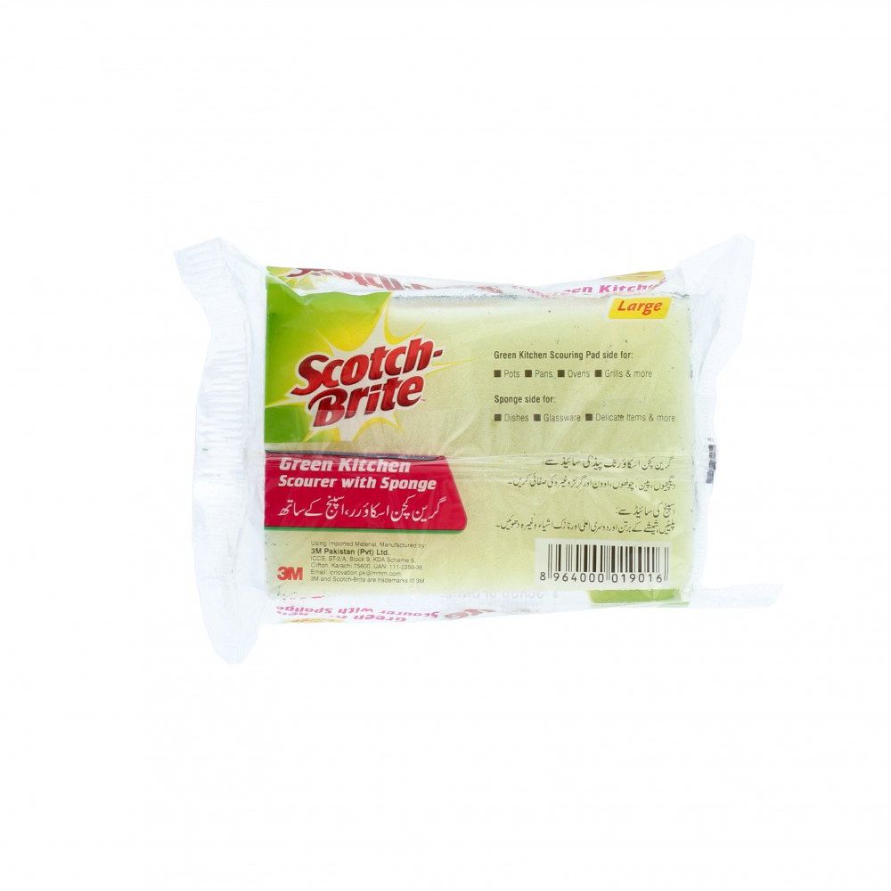 SCOTCH BRITE SPONGE GREEN KITCHEN LARGE 1PC