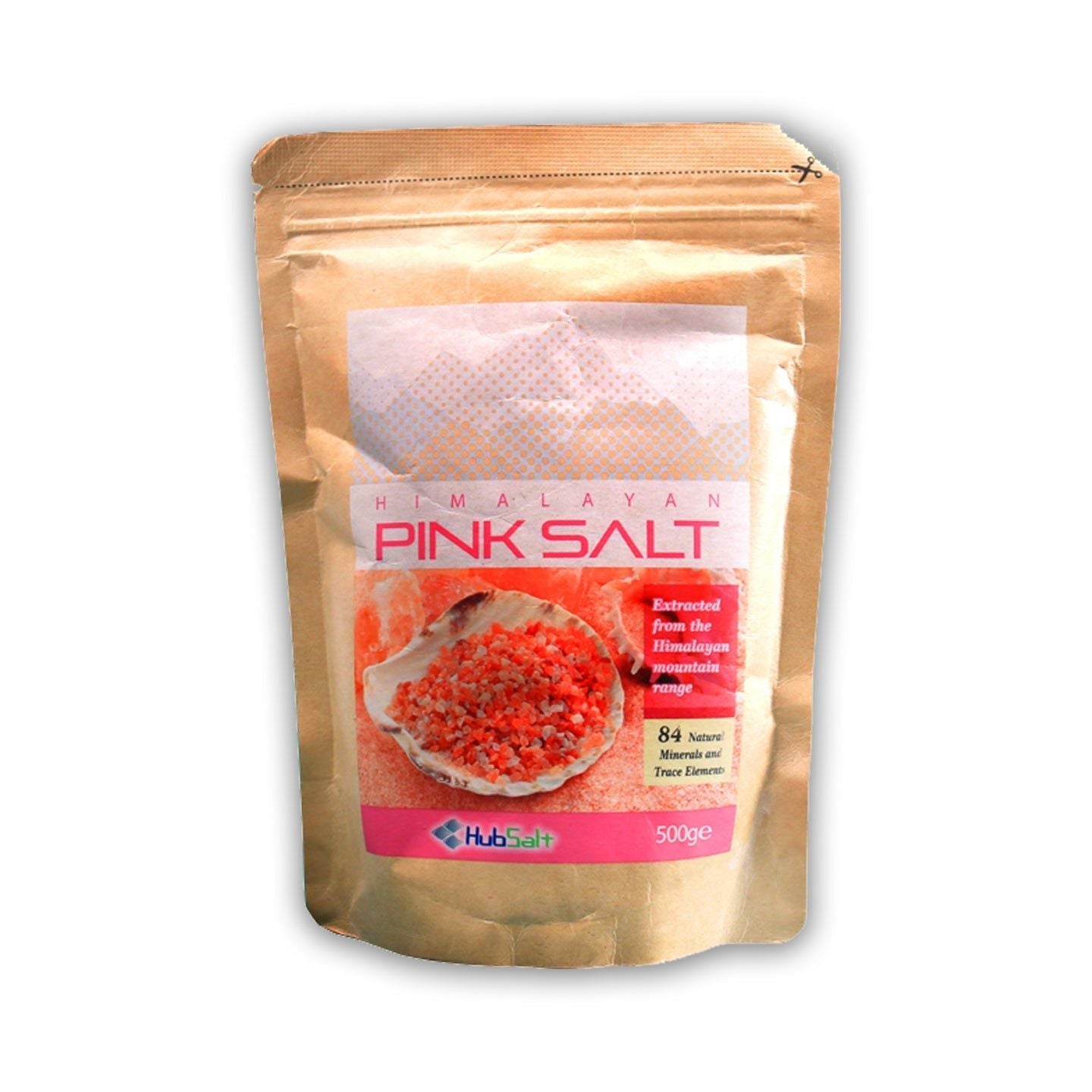 HUBSALT PINK ROCK SALT COARSE 500GM