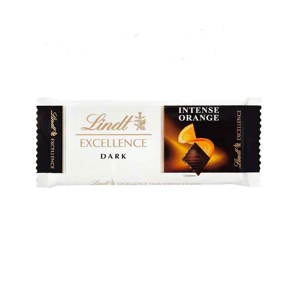 LINDT EXCELLENCE CHOCOLATE ORANGE INTENSE DARK 35 GM