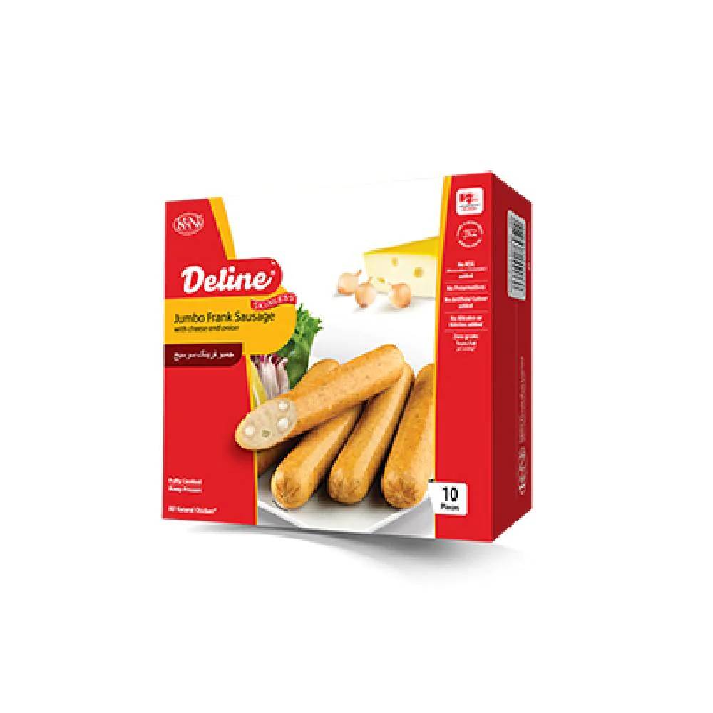 K&N's JUMBO FRANK WITH CHEESE AND ONION