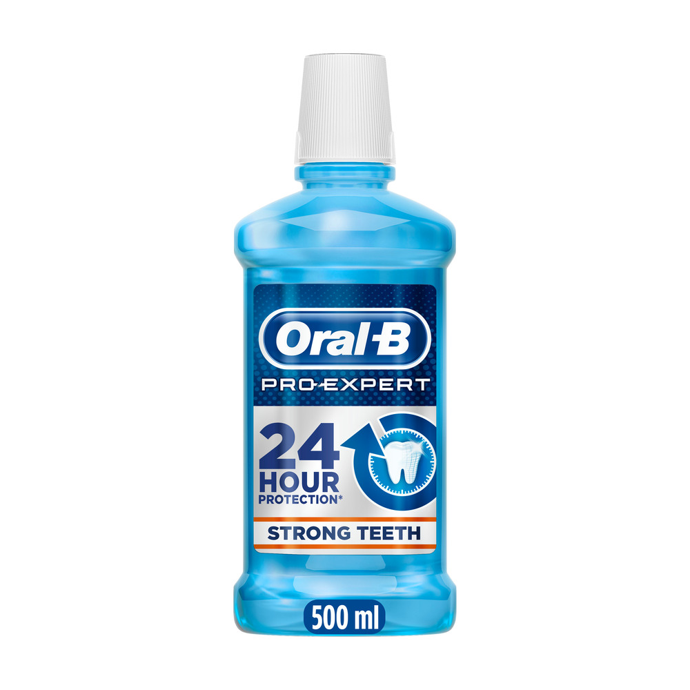 ORAL-B 24 HR STRONG TEETH MOUTH WASH 500 ML BASIC