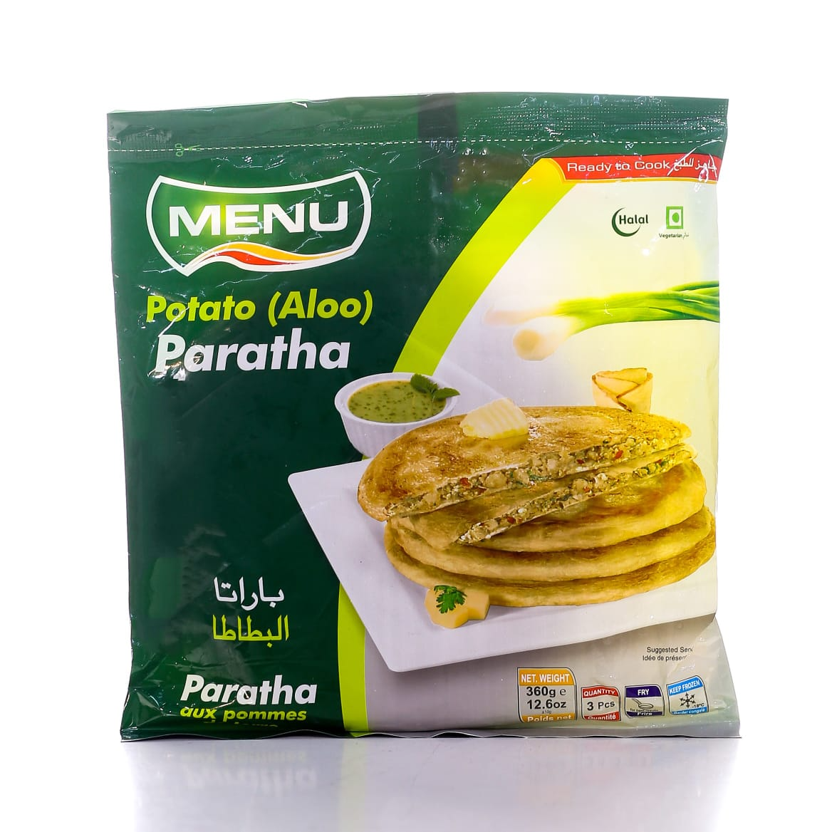 MENU ALOO PARATHA 3PCS 360GM