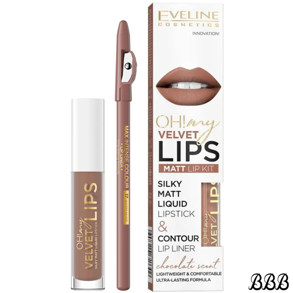 EVELINE OH MY LIPS LIQUID MATT LIPSTICK&LIP LINER NO. 14 CHO