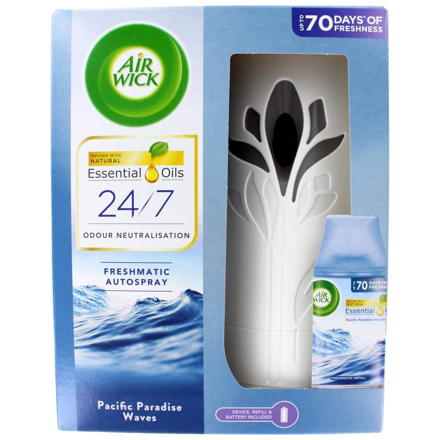 AIRWICK AIR FRESHNER PACIFIC PARADISE WAVES FRESHMATIC AUTOS