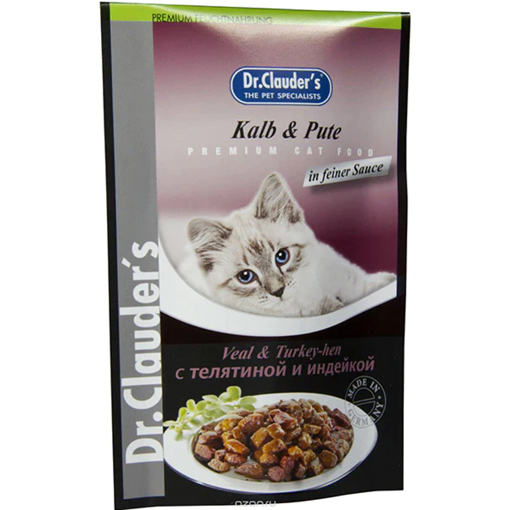 DR.CLAUDERS CAT FOOD BEEF & TURKEY 100 GM