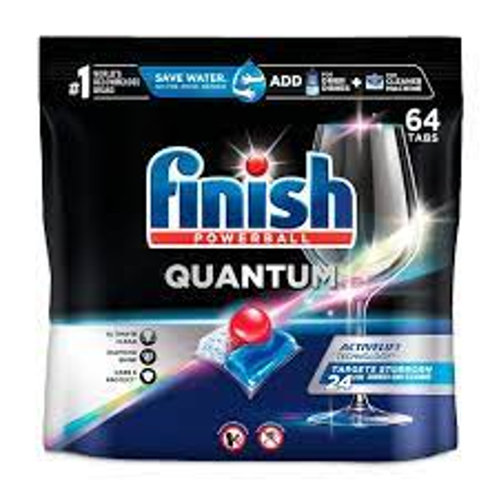 FINISH DISHWASHING POWER BALL QUANTUM 64 TABS CLEAN & SHINE