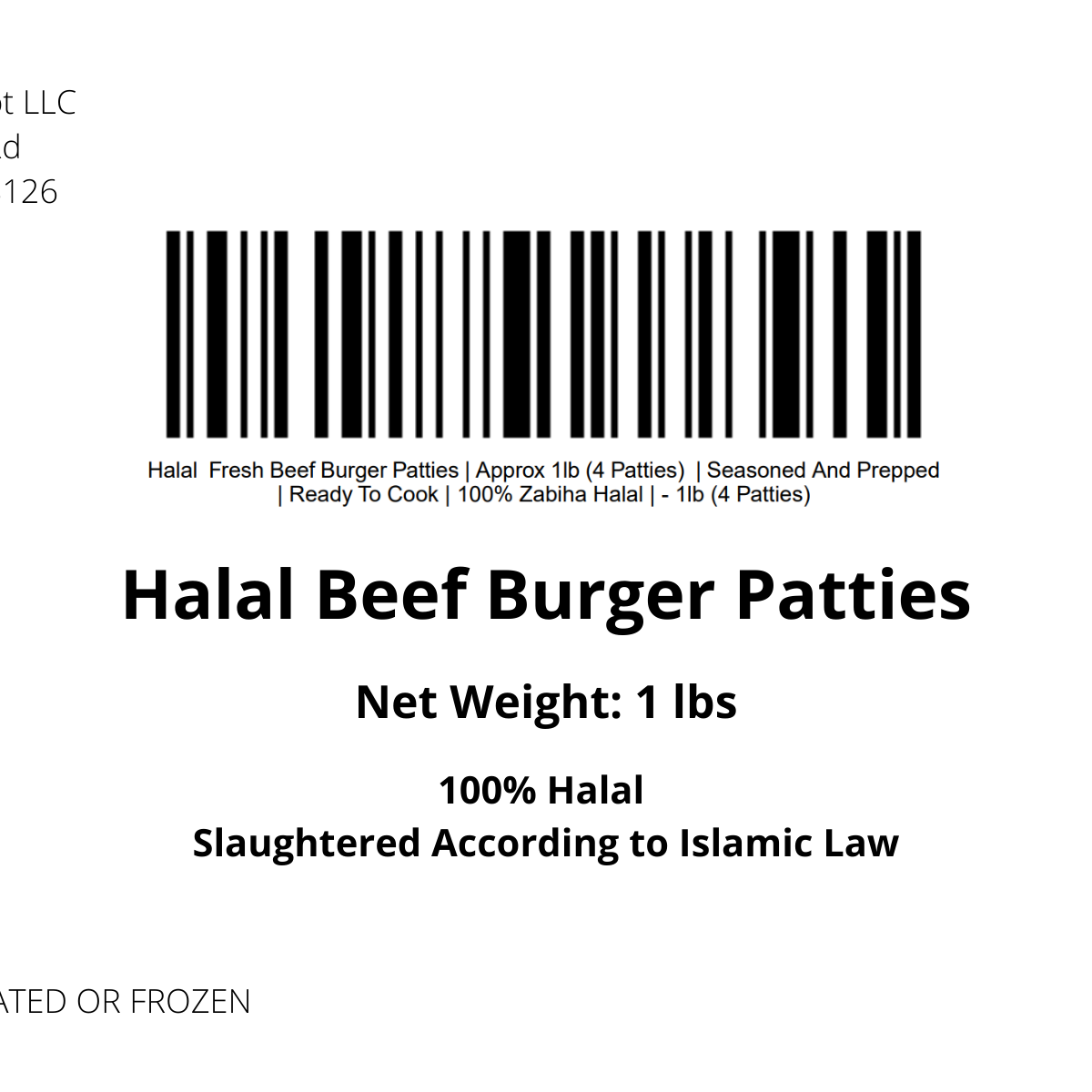 Halal Fresh Beef Burger Patties | Freshly Seasoned And Prepped | Ready To Cook |