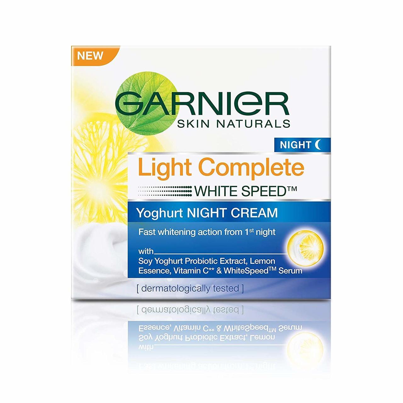 GARNIER NIGHT CREAM LIGHT COMPLETE 40 GM