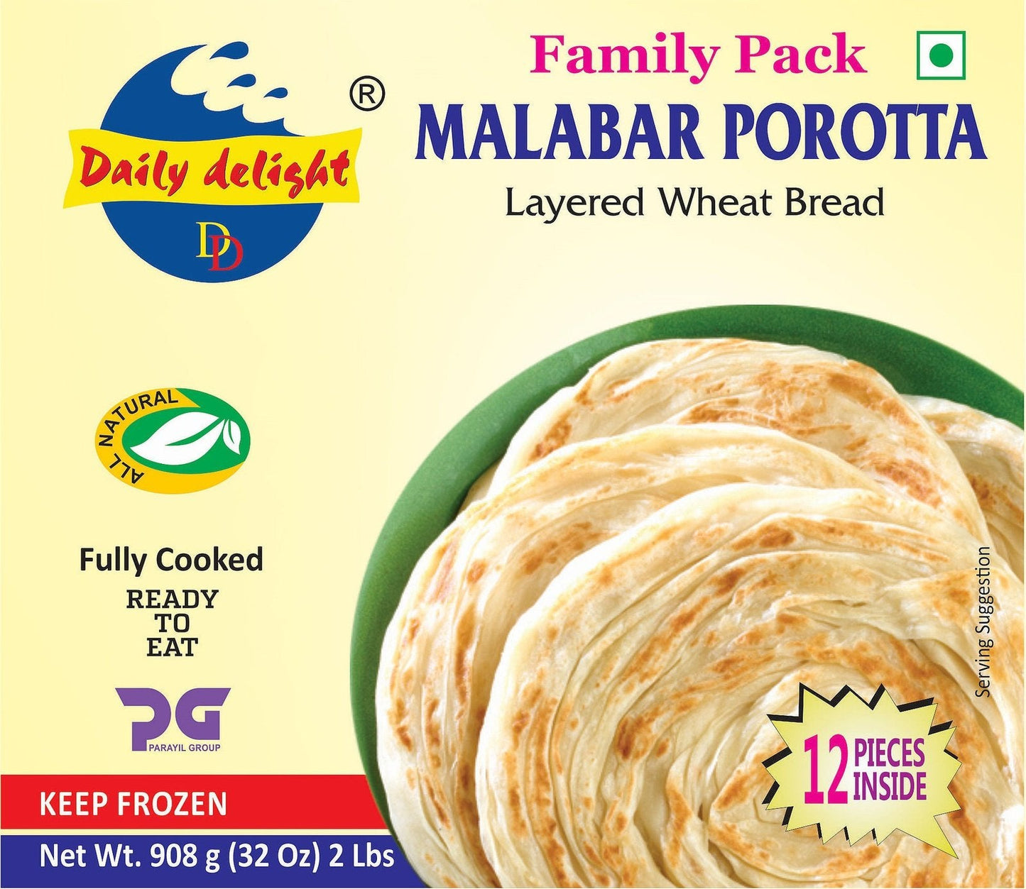 Daily Delight Malabar Porotta Family Pack (12pcs)