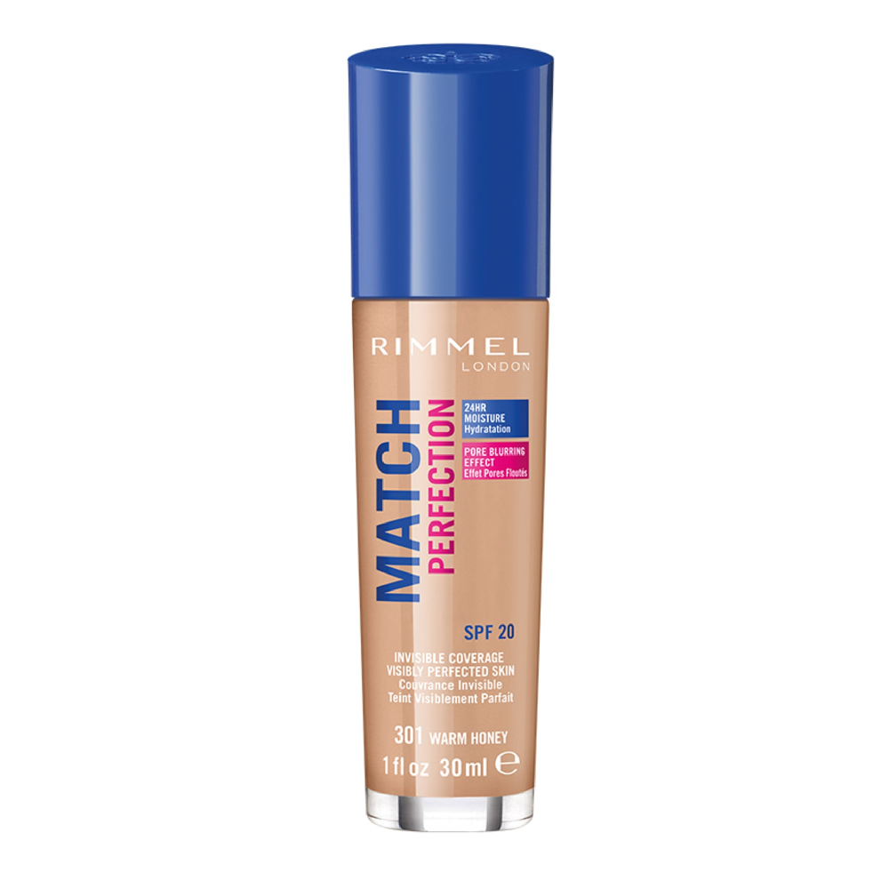 RIMMEL MATCH PERFECTION FOUNDATION 301 WARM HONEY 30ML