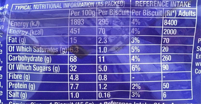 Royalty Oaties Biscuits