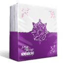 ROSE PETAL TABLE NAPKINS WHITE 50X2 PLY