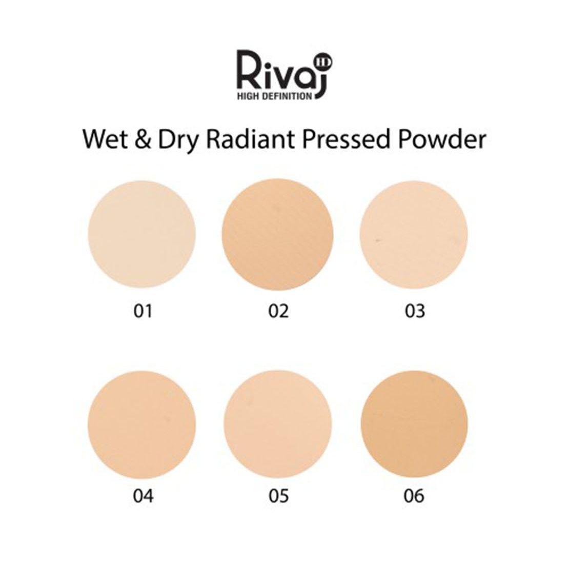 RIVAJ HD WET & DRY RADIANT PRESSED POWDER 12G