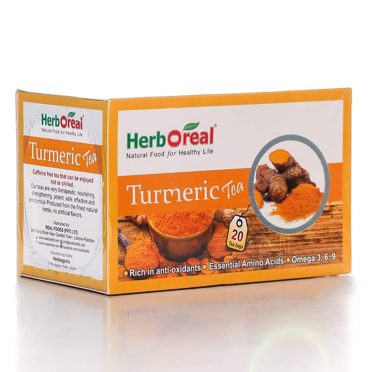 HERB OREAL TURMERIC TEA BAGS 20 PCS