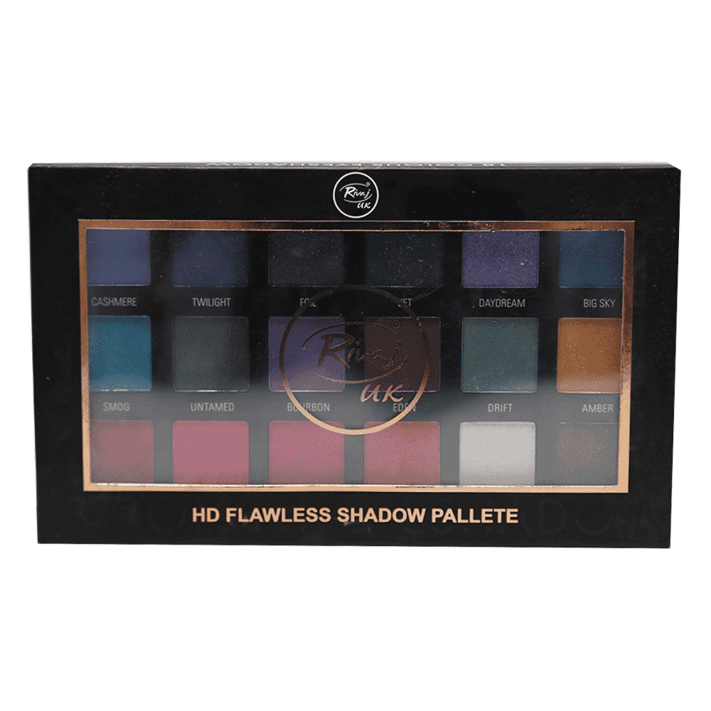 RIVAJ HD FLAWLESS SHADOW PALLETE 18 COLOUR EYESHADOW 20GM