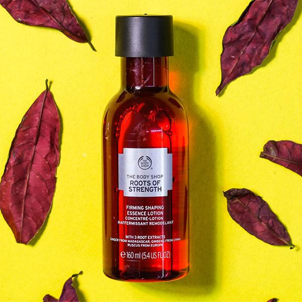BODY SHOP ROOT OF STRENTH FIRMING SHAPING ESSENCE LOTION 160