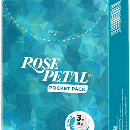 ROSE PETAL TISSUE POCKET PACK 3 PLY