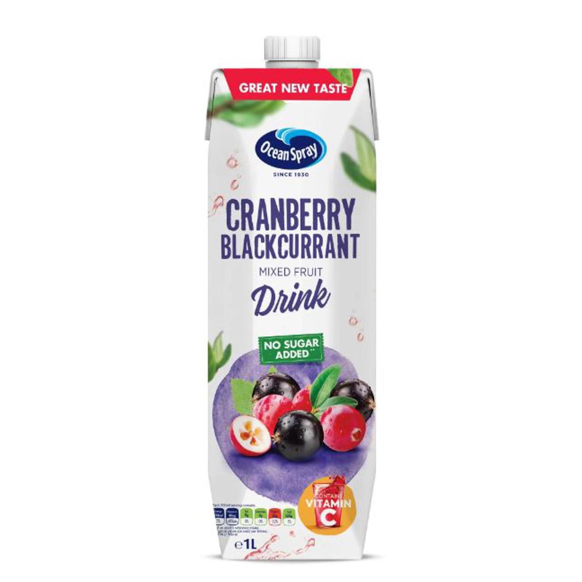 OCEAN SPRAY JUICE CRANBERRY BLACKCURRANT 1 LTR