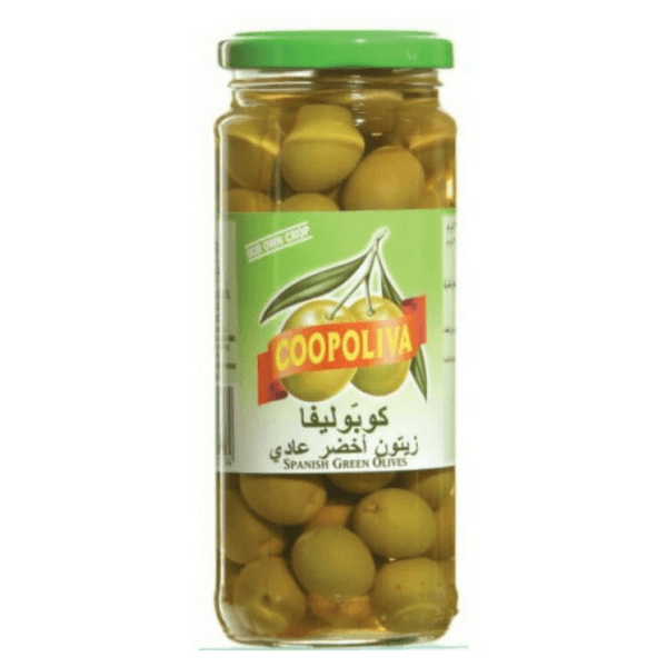 COOPOLIVA PITTED GREEN OLIVES 235 GM