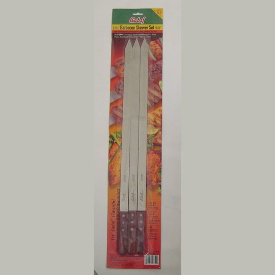 Sadaf BBQ Skewers Wide | Wooden Handle - Set of 3