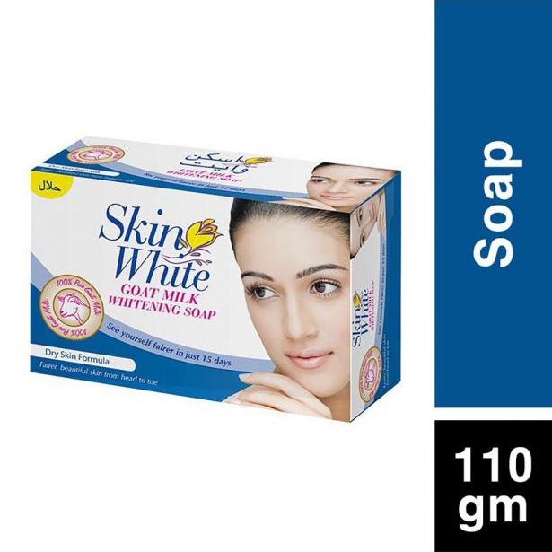 SKIN WHITE GOAT MILK WHITENING SOAP DRY SKIN 100 GM