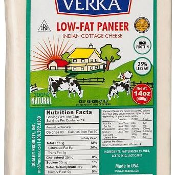 Verka - Low Fat Paneer 400g