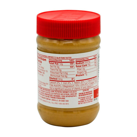 JIF SPREAD CREAMY REDUCED FAT PEANUT BUTTER 454 GM