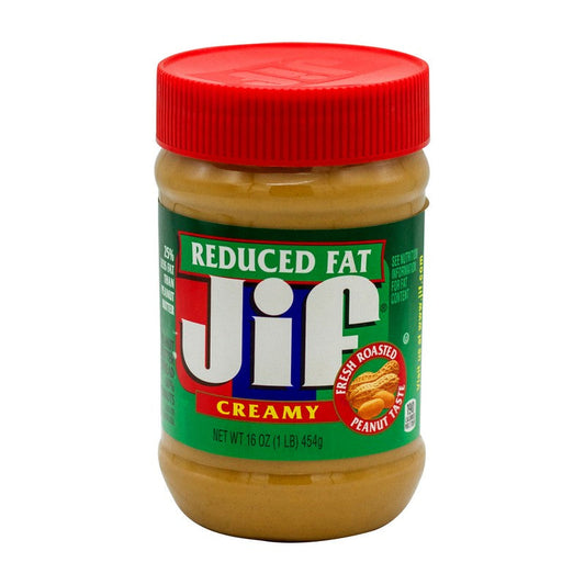 JIF SPREAD CREAMY REDUCED FAT PEANUT BUTTER 454 GM