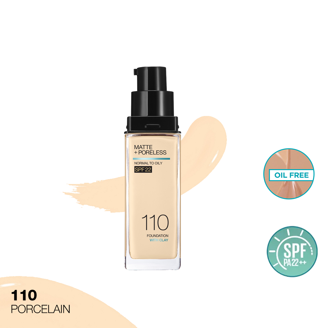 Maybelline NY New Fit Me Matte + Poreless Liquid Foundation SPF 22