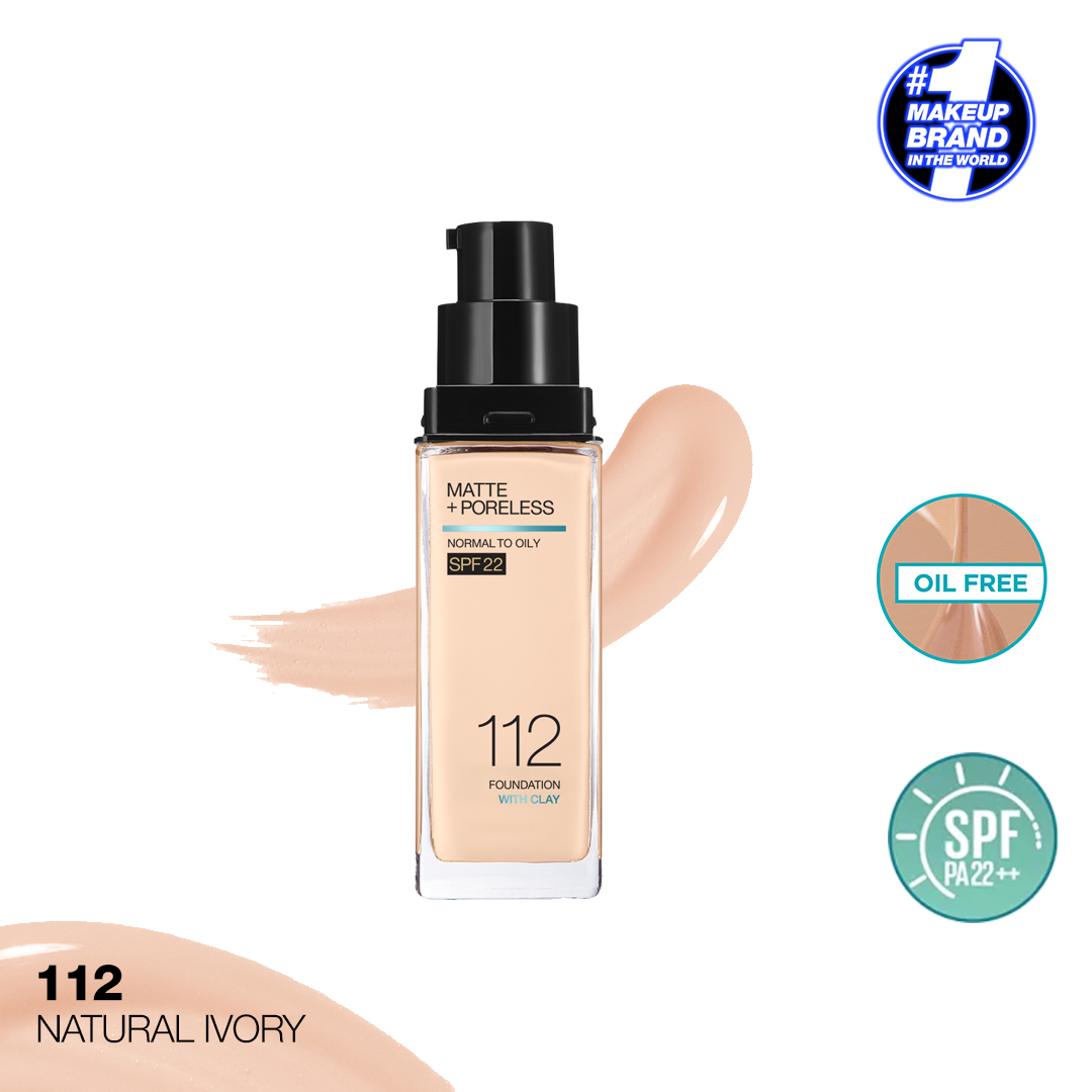 Maybelline NY New Fit Me Matte + Poreless Liquid Foundation SPF 22