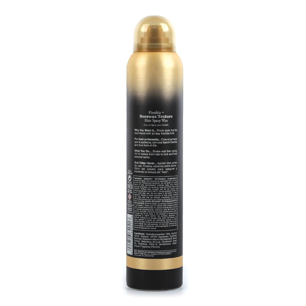 OGX HAIR SPRAY WAX BEESWAX TEXTURE FLEXIBLE 190 ML