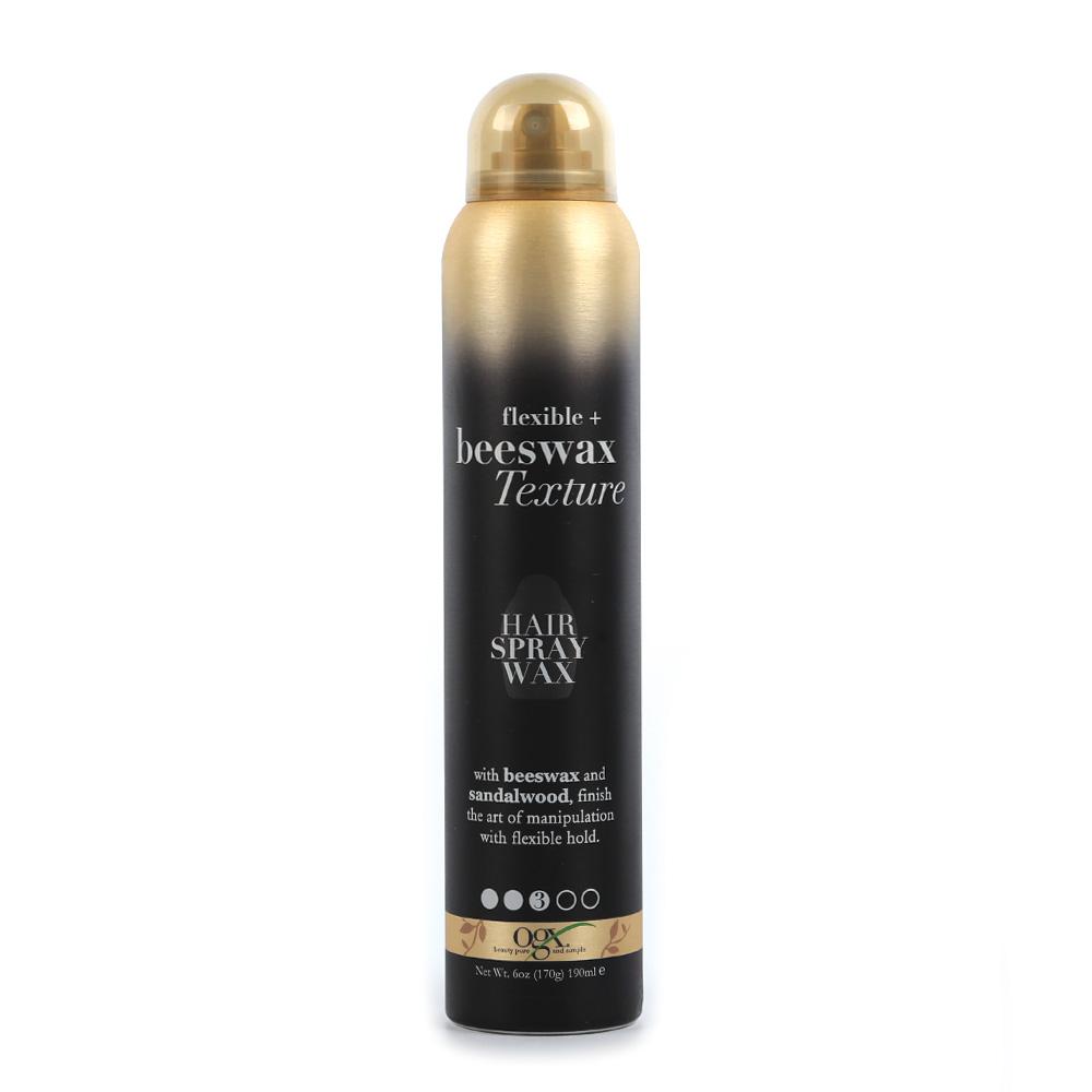 OGX HAIR SPRAY WAX BEESWAX TEXTURE FLEXIBLE 190 ML