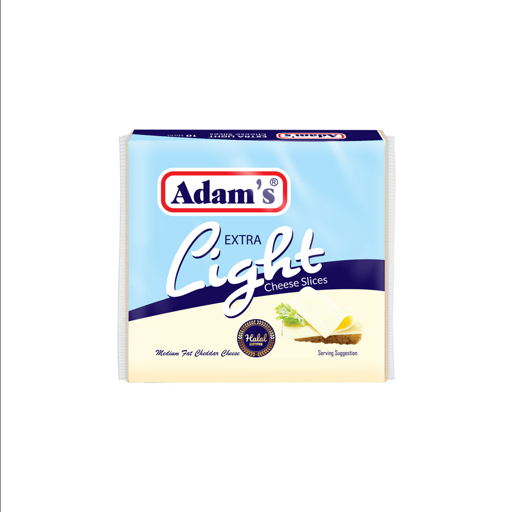 ADAMS EXTRA LIGHT CHEESE 10 SLICES 200 GM